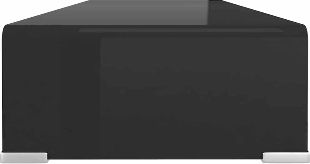 vidaXL Meuble TV/support pour moniteur 80x30x13 cm verre noir