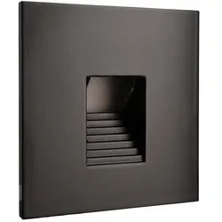 Deko-Light Zubehör für LED Wand-Einbauleuchte ALWAID 2 - Abdeckung ECKIG Stufe, schwarz D-930487