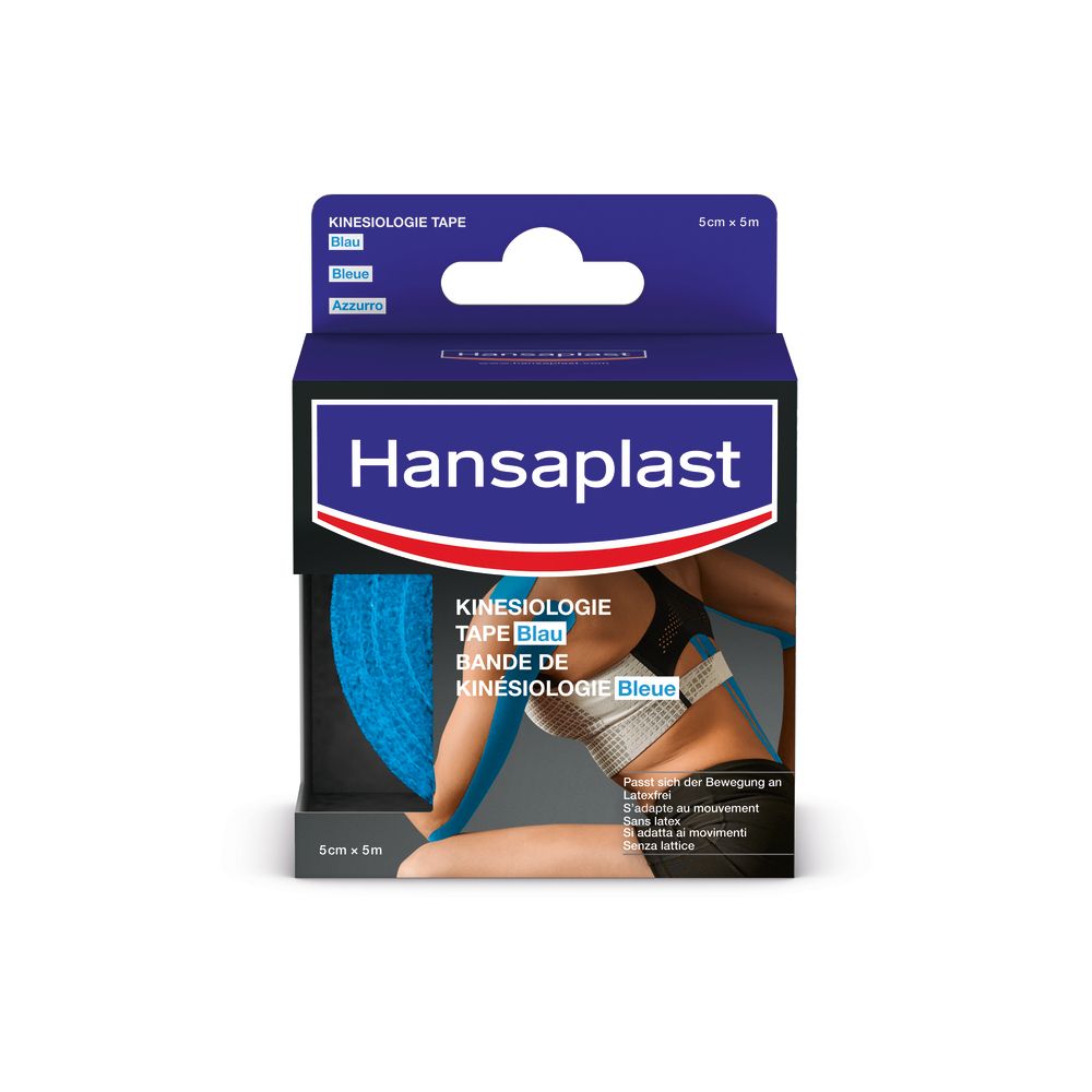 Hansaplast Sport Kinesiologie Tape 5 cmx5 m blau 1 St Bandage(s)