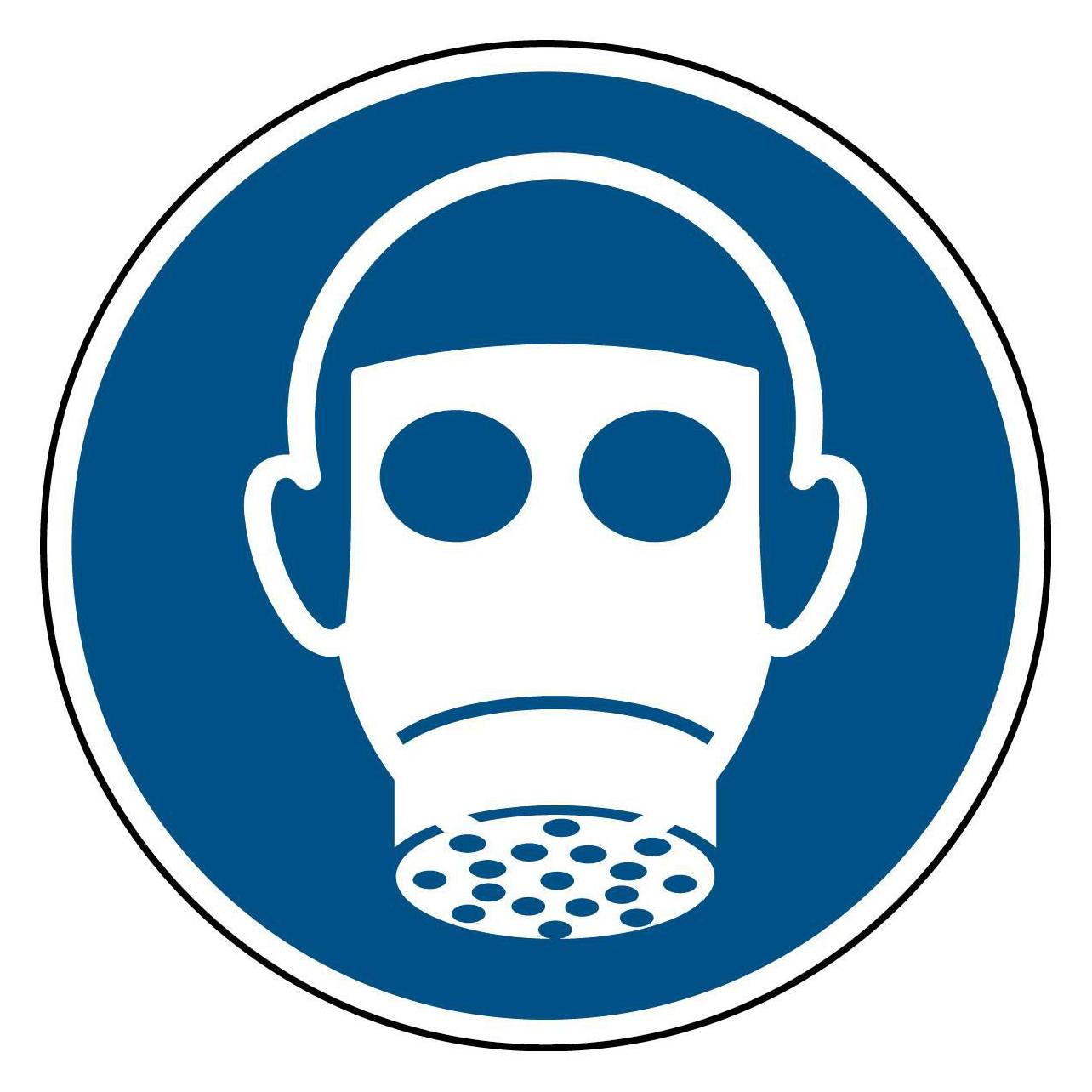 Brady ISO-Sicherheitsschild - Atemschutz benutzen (PIC M017-DIA 025-PE-SHEET/7)