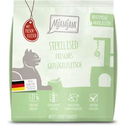 Mjamjam Frisches Geflügel Sterilised Katzentrockenfutter Sterelised Geflügel