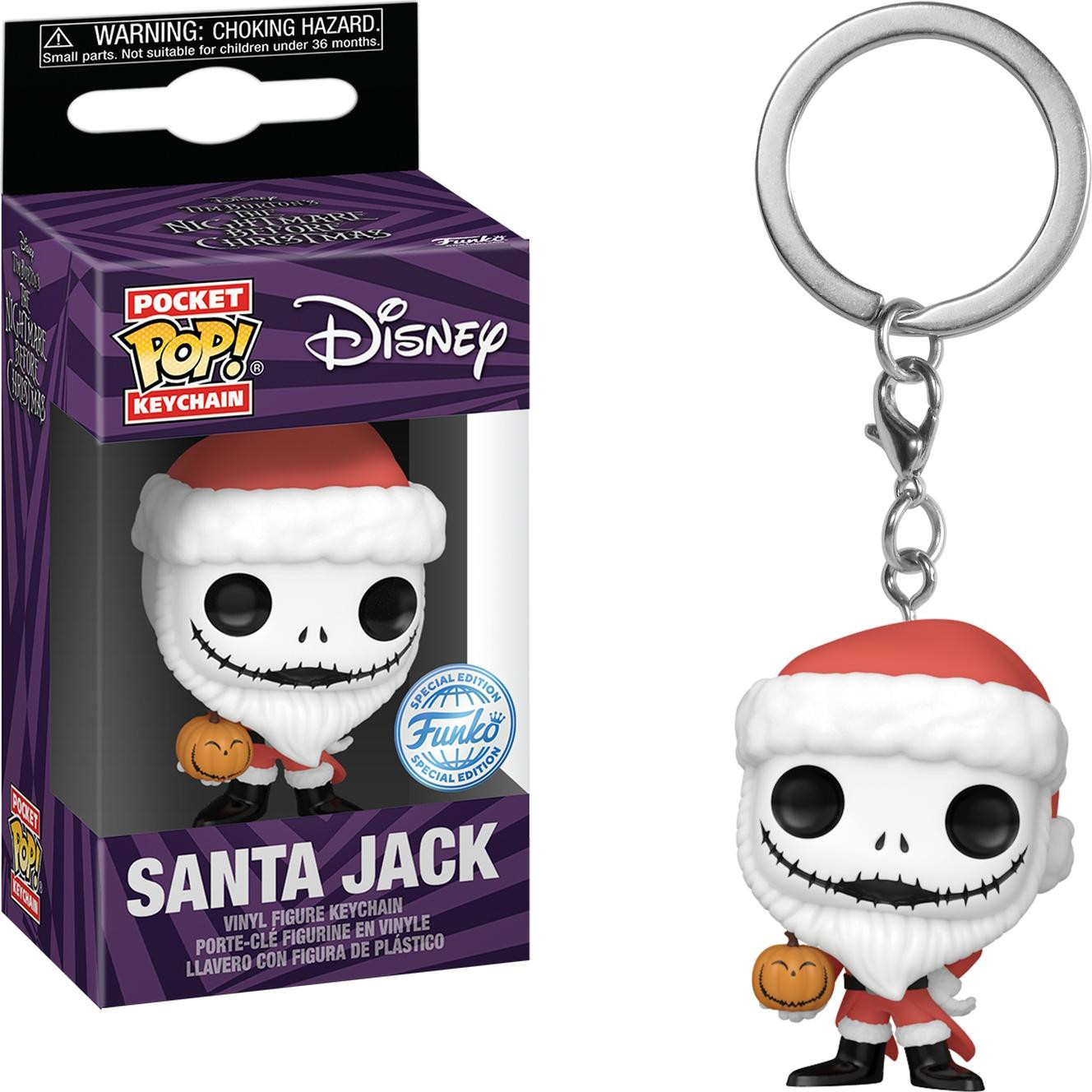 Funko Disney Santa Jack sleutelhanger uit The Nightmare Before Christmas