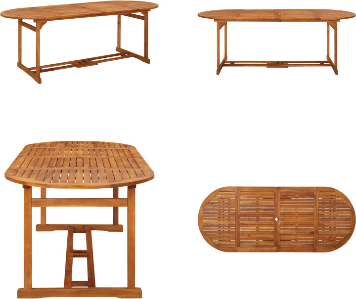 vidaXL Garten Esstisch 220x90x75 cm Massivholz Akazie - Esstisch - Esstische - Holztisch - Holztische