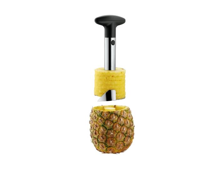 WMF Obstschneider Gourmet Schwarz , silber (schwarz, silberfarben), B:8cm, Küchenschneider, Obstschneider