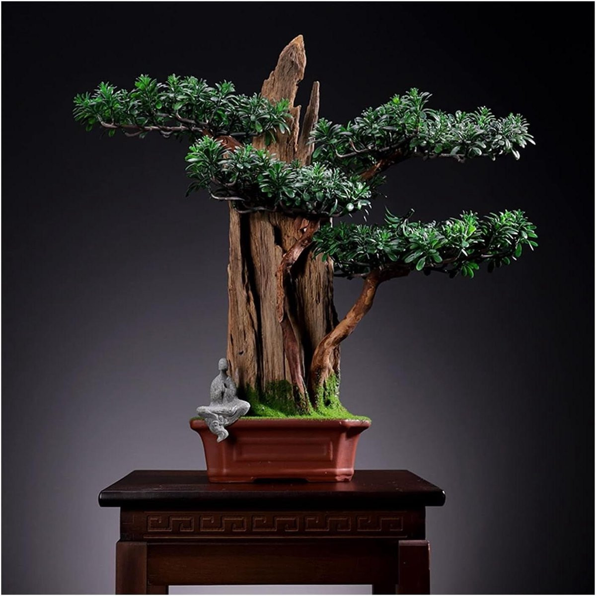 Kunst Bonsaiboom met levensechte bladeren - Groen - 45 cm