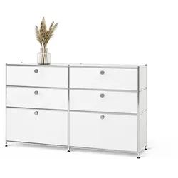 Tchibo - Kommode Metall »Cn3« mit 6 Schubladen - 152x40x84,5cm - chrom -
