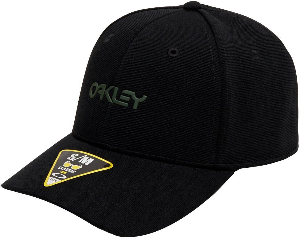 Oakley  - 6 Panel Stretch Metallic Hat Blackout - L-XL - Casquette