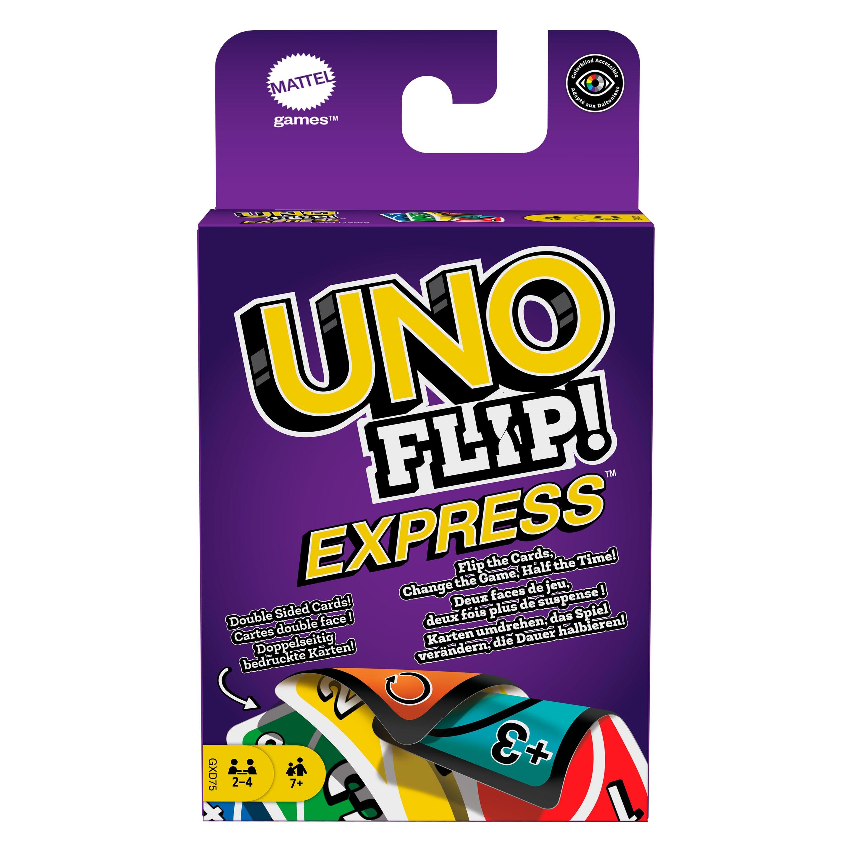 Mattel Games Uno Flip! Express Card Game Shedding (Multilingual, 2 - 10 Spieler) (GXD75)