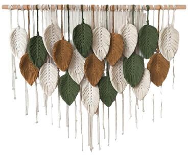 Inspire Essentials Large Macrame Wall Hanging Boho Tapestry Handmade Leaf Wall Decor 2