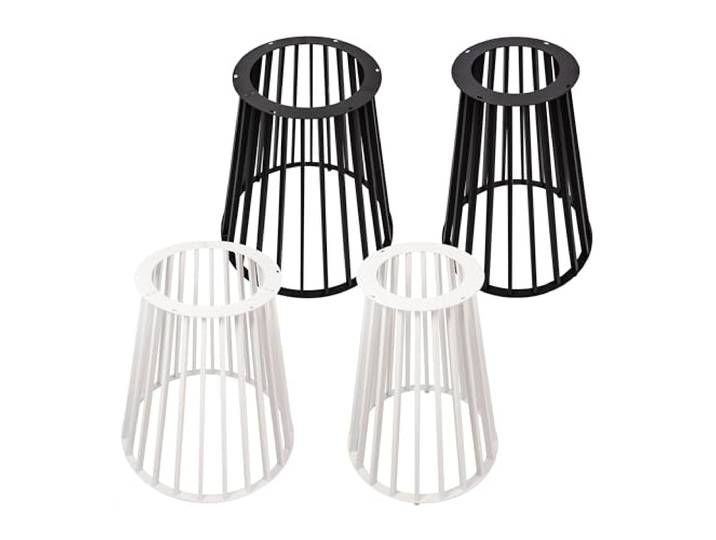 Natural Goods Berlin Tischsäule Conic Bars Tischbeine Weiß Metall - 720mm x 700mm - Tischgestell runder Esstisch - Tischbeine für ovale Glasplatte - Metallfüße Tischuntergestell Tischfuss Metall