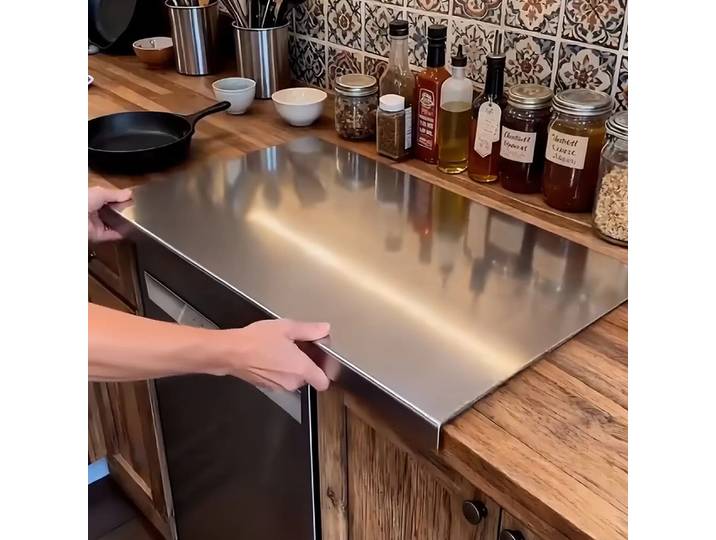 Grande planche à pétrir en acier inoxydable, tapis de cuisson épaissi, planche à découper de qualité alimentaire, planche à découper de cuisine double face pour