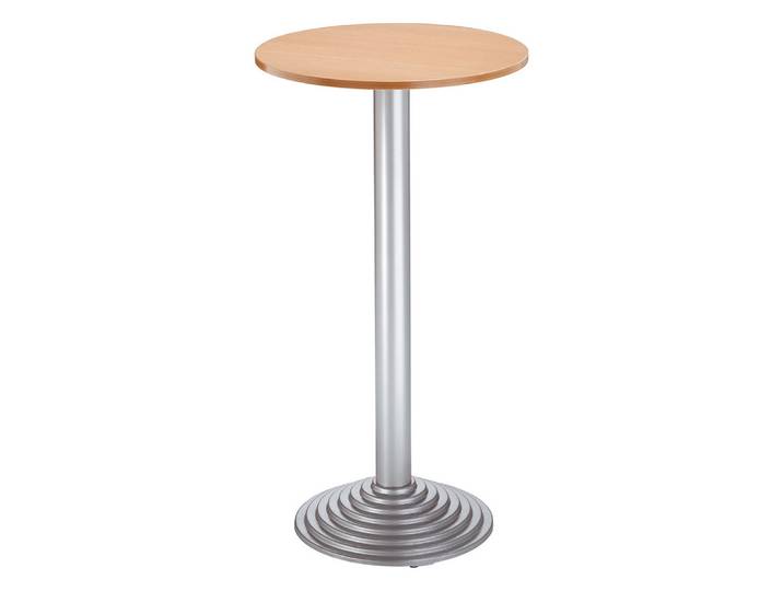 Guéridon CAFETERIA pied fonte H. 110 cm - Plateau Hêtre - Pied Aluminium