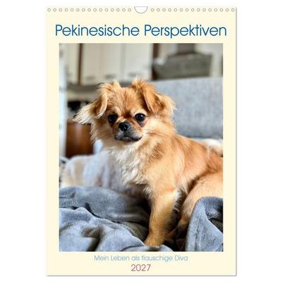 Pekinesische Perspektiven - Mein Leben als flauschige Diva (Wandkalender 2027 DIN A3 hoch), CALVENDO Monatskalender