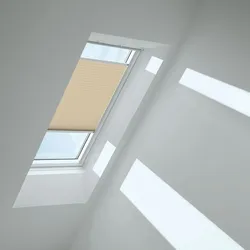 VELUX Plissee Sandbeige 1277, PK08, Aluminiumschiene,Elektro,GGU,VELUX