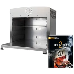 BEEFER Twin Pro DE/AT 50 mbar Propan ohne Trennwand 800°C Oberhitzegrill mit Kochbuch "Der BEEFER 2" im Set - 1130001-Set2