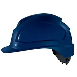 uvex pheos IES Schutzhelm mit Lüftung - mit Drehradsystem - langer Schirm blau 55 cm - 61 cm - 9772540 - blau