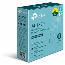 TP-LINK AC1300 WLAN-Adapter, 2.4GHz/5GHz WLAN, USB-A 2.0