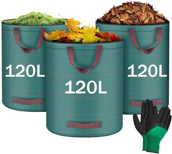Unyqoos Opvouwbare tuinafvalzak 120 liter, Hoogte: 76 cm