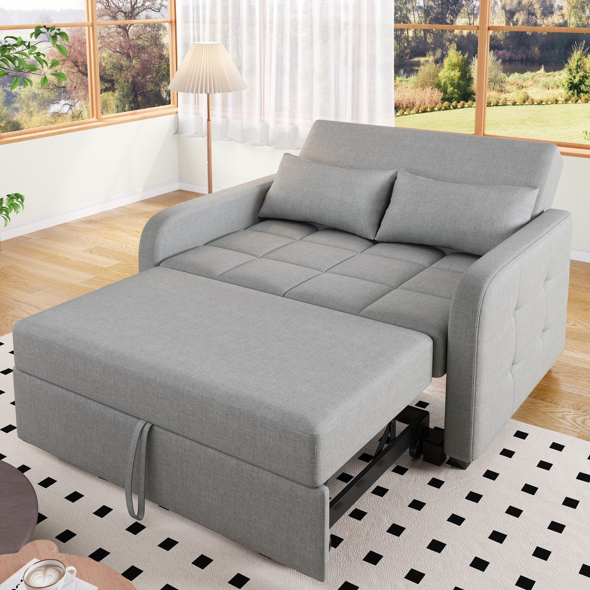 Gutent Multifunctionele opklapbare slaapbank met verstelbare rugleuning, 180 x 127 cm