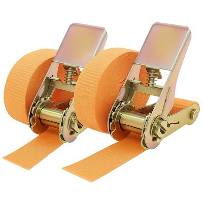 Baumarktplus 2x Spanngurt mit Ratsche 1-tlg 4m 800kg 25mm TÜV/GS orange wetterfest und robust