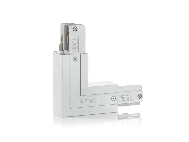 Eutrac L-Verbinder Schutzleiter innen, silber 3-Phasen, alu / grau / zink
