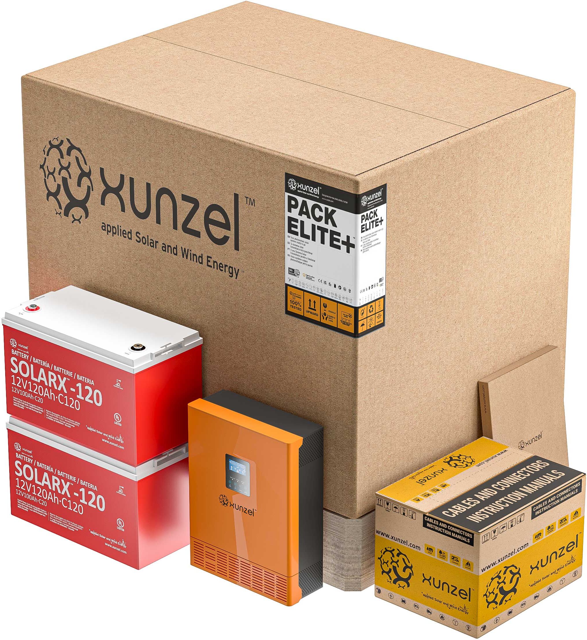 Xunzel Sistema SAI-UPS PACK ELITE+ 3000W 2xSOLARX-120Ah.