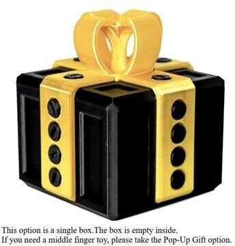 Useful Little Things Screw On Pop Up Surprise Boxed Prank Toy 3D Printed Middle Finger Sculpture Desktop Decorative Gift black Yellow