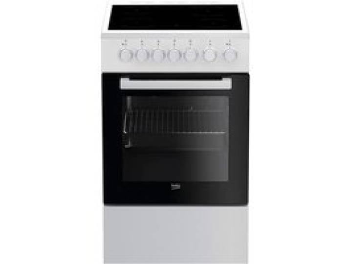 Cuisinière - BEKO - FSS57100GW - 4 Vitrocéramiques - Four Convection 60L - Blanc