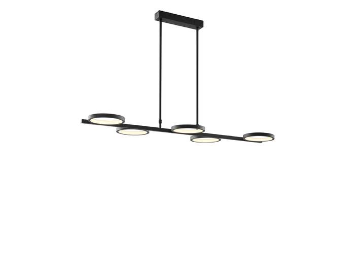 Suspension moderne noire avec LED à intensité variable 3