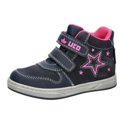 Winterstiefel LICO "Freizeitstiefel Zarina V", Damen, Gr. 32, Textil, blau, Veloursleder, Schuhe Winterstiefel