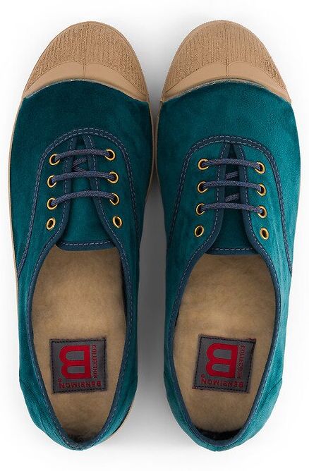 BENSIMON Tennis à lacets en velours