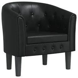 Décoshop26 - Lounge-Sessel mit bequemer Sitzfläche modernes Design aus schwarzem PVC DEC026470 DEC026470