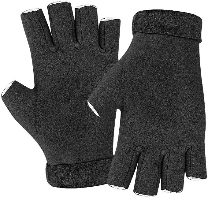 INF Halbfingerhandschuhe mit Fleecefutter Schwarz