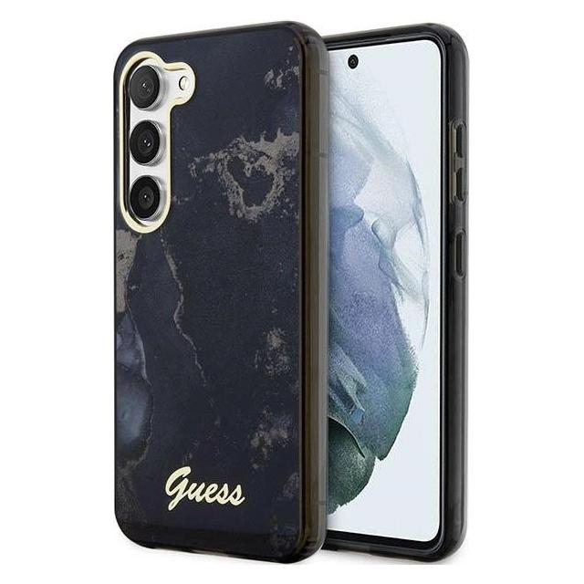 Guess GUHCS23MHTMRSK S23+ S916 black/black hardcase Golden Marble Collection (Samsung Galaxy S23+) (GUE002685-0)