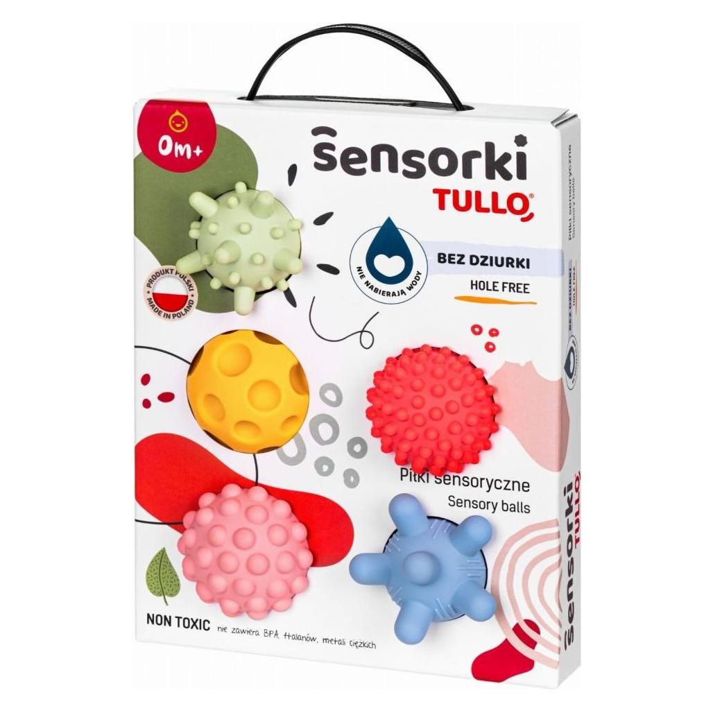 Tullo Piłki sensoryczne bez dziur pastelowe 5 szt. (Deutsch, Englisch, Französisch) (5905094778017)