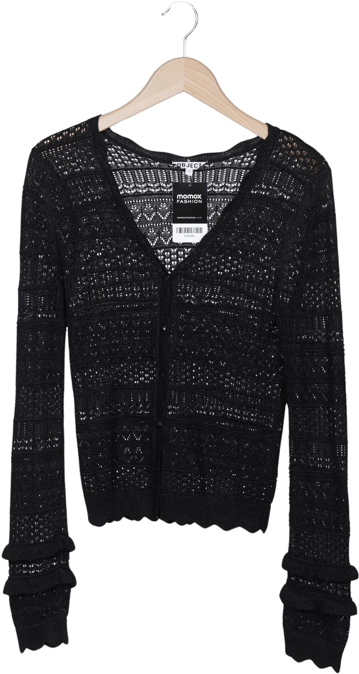 Object Damen Strickjacke, Schwarz, Gr. S, kein / Etikett - Second Hand