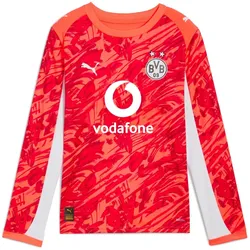 Puma, Jungen, Fussballtrikot, BVB GK Jersey Replica LS JR with Sponsor (128), Rot