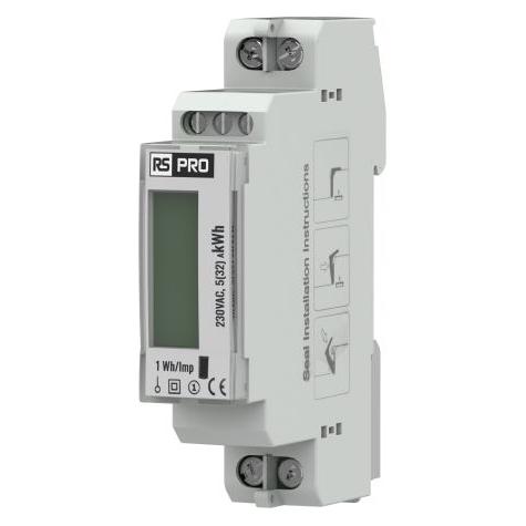 RS PRO Energiemessgerät LCD, 7-stellig / 1-phasig (M5999)
