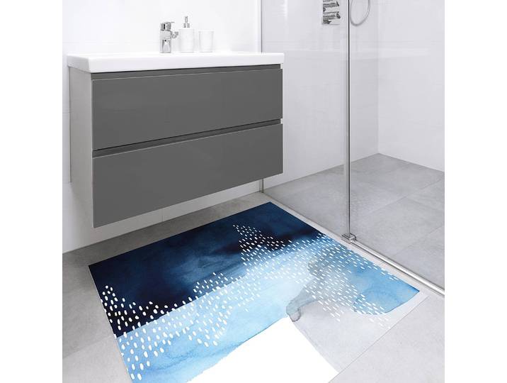 Vinylteppich Abstrakter Wasserfall 100 x 100cm Blau