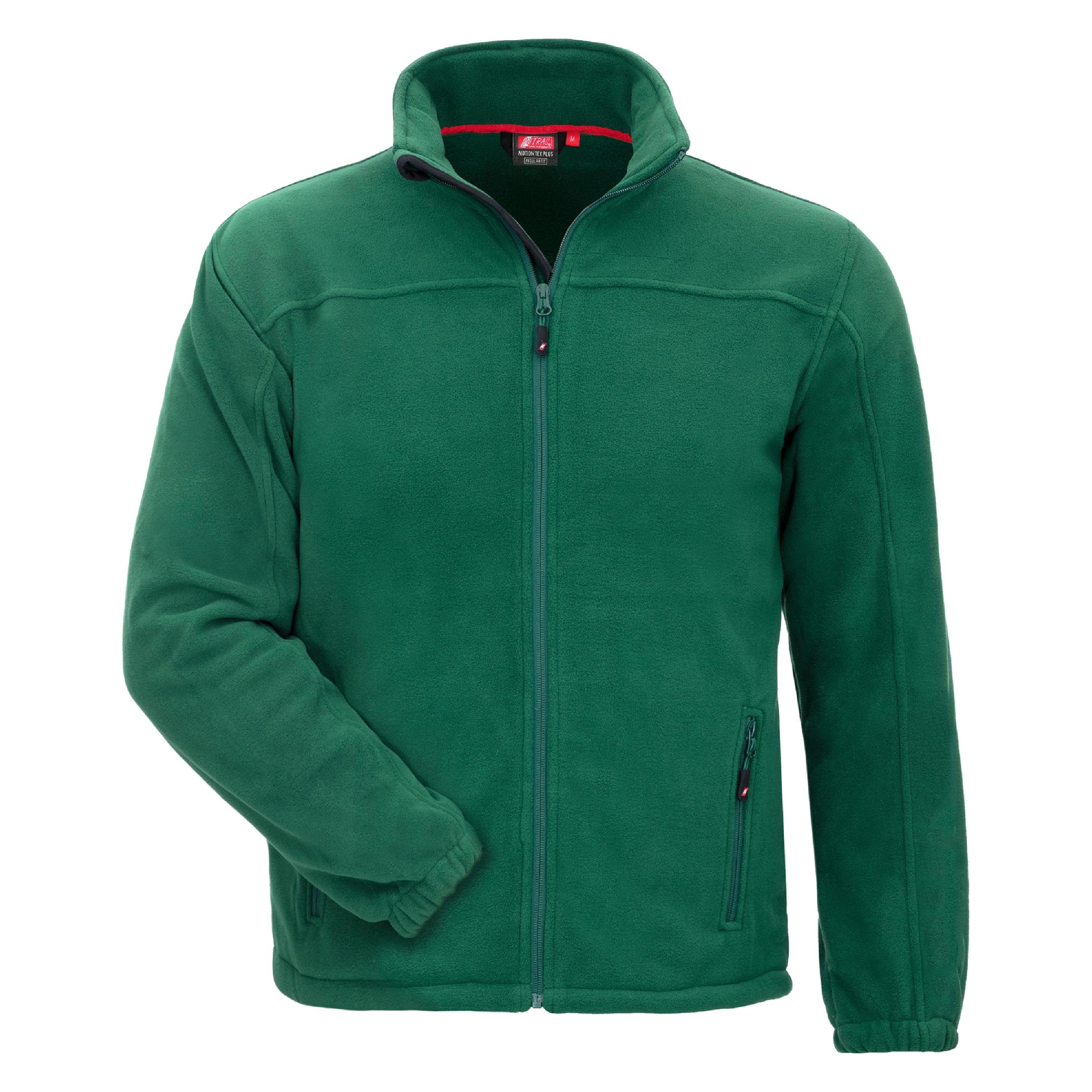Nitras MOTION TEX PLUS, Fleece-Jacke, grün, 300 g/qm, hoher Tragekomfort dank besonders weichem und (5XL, M) (7044-M)