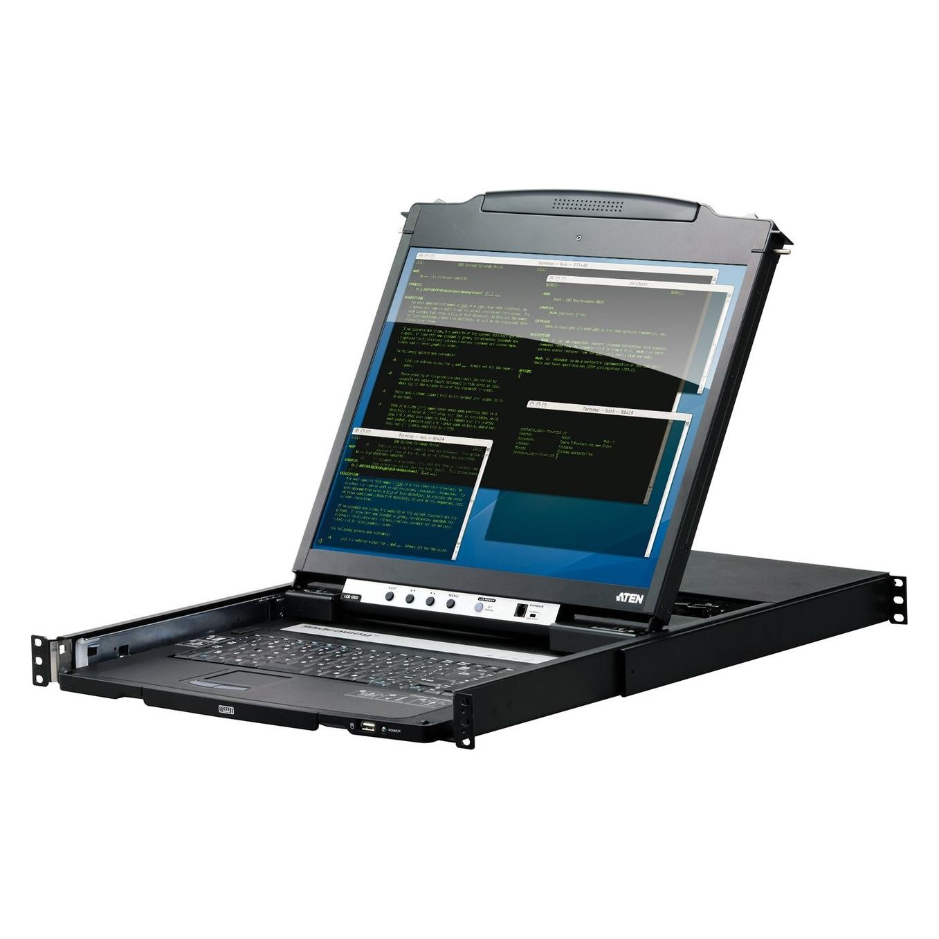 Aten CL5800N 19" Slideaway KVM LCD Console, USB, PS/2, Rackmontage, US-Layout (CL5800N F)