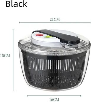 ModernMart FreshSpin Pro Salad Spinner & Vegetable Washer Dryer Bowl black