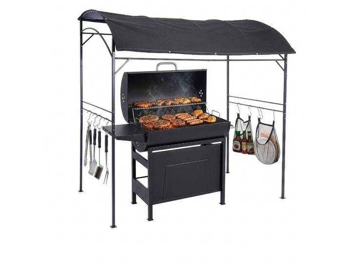 Grill Pavillon Metall Anthrazit