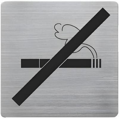 Alco Piktogramm Edelstahl Rauchen nein 90x90mm silber