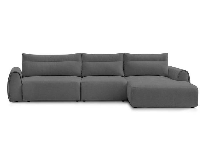 Ecksofa BOBOCHIC ADEN Stoff dunkelgrau