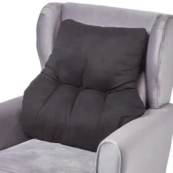 RÜCKENKISSEN schwarz 68/58 cm – Stützkissen für Sessel, Velours