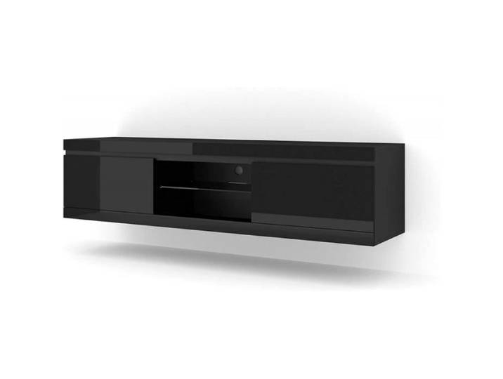 Meuble TV Stand universel NET 180cm noir brillant