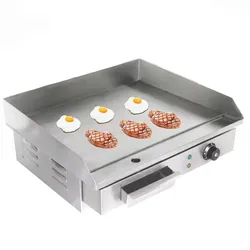 Elektrische Grillplatte aus Edelstahl, 3000 W, 55 cm