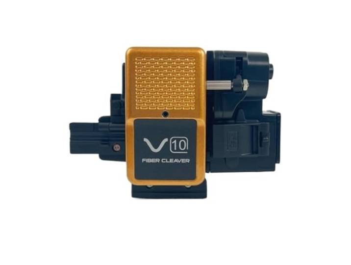 Faserspalter, V10 Voll Automatische Fiber Optic Cleaver Ein-schritt FTTH Schneiden Messer Presse Mit Faser Schrott Sammler
