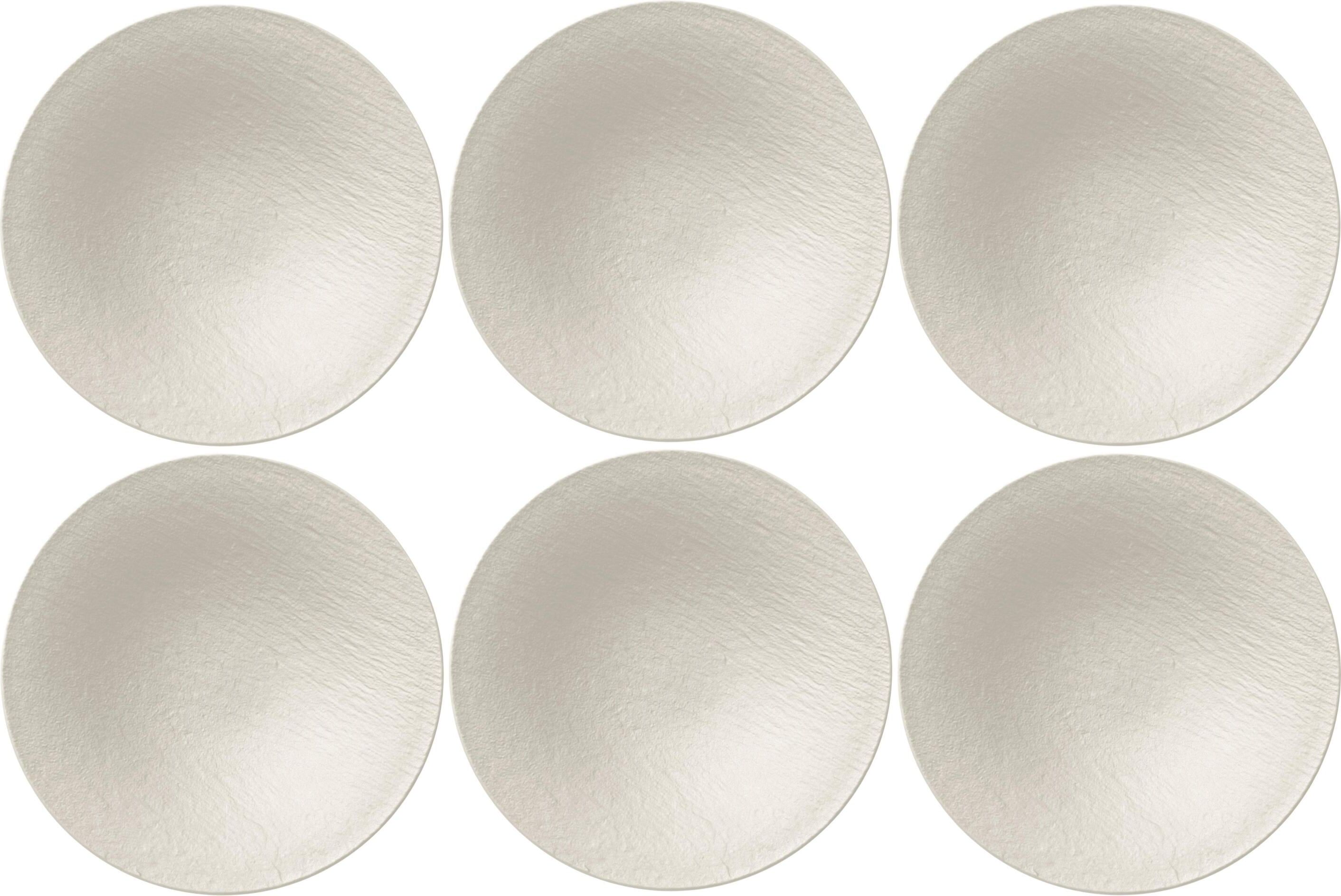 Suppenteller VILLEROY & BOCH "Manufacture Rock", weiss (weiß), Ø:29cm, Porzellan, Speiseteller, Suppenteller weiß 29cm